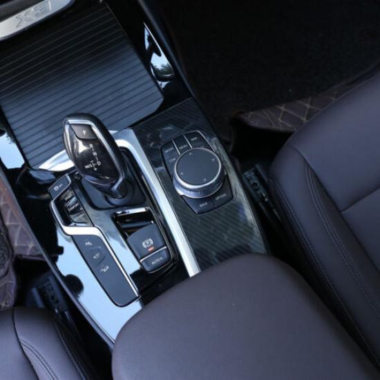 ABS Carbon Car Center Multimedia Knob Frame Trim For BMW X3 X4 G01 G02 2018-