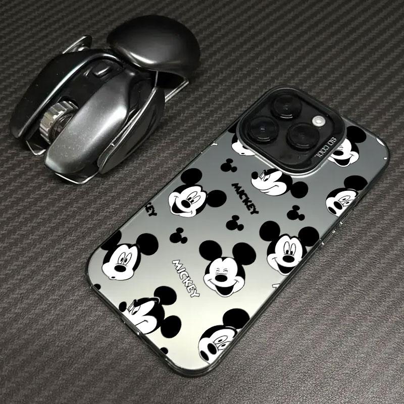 Mickey Mouse Cartoon Black White Phone Case For iPhone 11 12 13 14 15 16 17 Pro Max 16e 17E 17 Air Plus 13 Mini Funda Back Cover