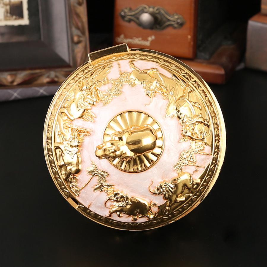 Elephant Carved Seasoning Jar, High-grade Light Luxury Metal Sugar Cup, Household Kitchen Chicken Essence Seasoning Storage Box