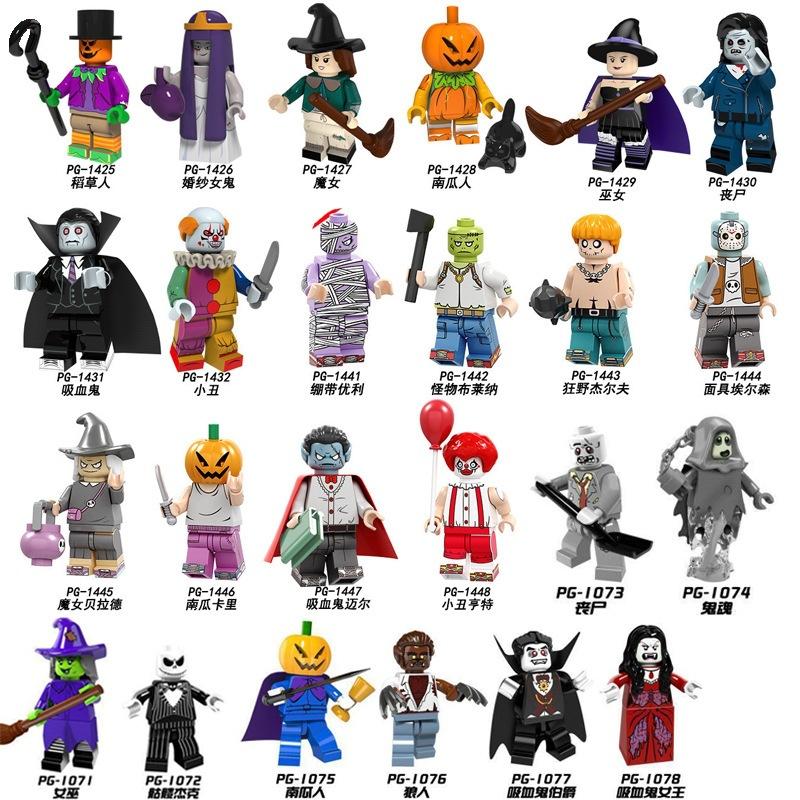 Blocchi da Costruzione Zombi Zucca di Halloween Minifigure Set Giocattolo