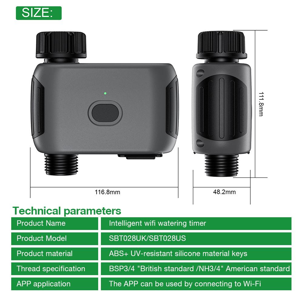 Tuya Automatic Water Timer Intelligent Irrigation Watering System Sprinkler Garden Programmer Equipment Garden Hose Faucet Timer