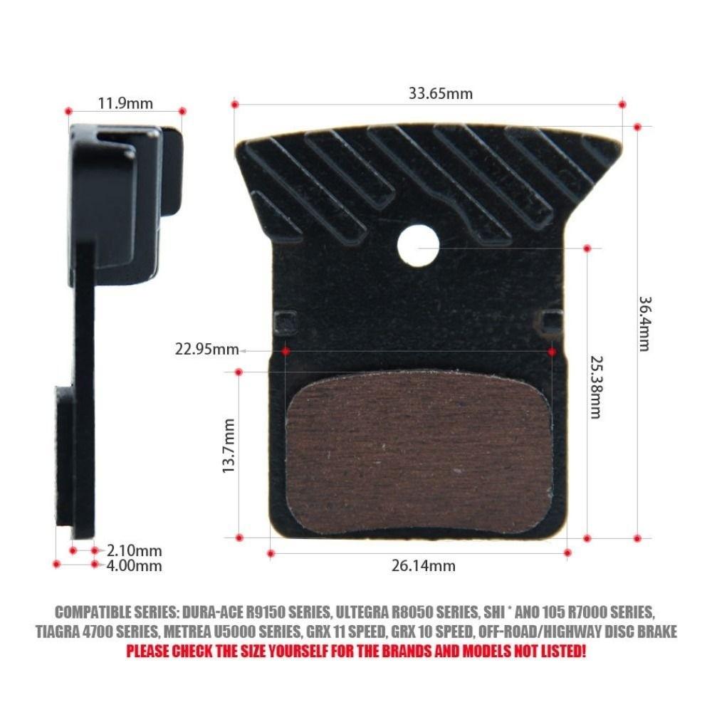 1set Metal Four Piston Black Disc Brake Pad  for Scooter Electric Vehicle