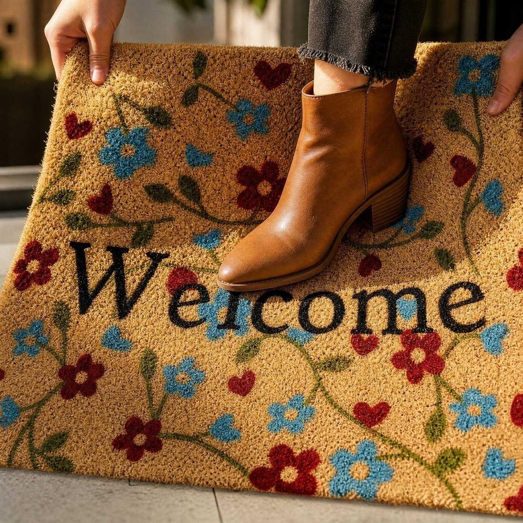 Outdoor Door Cuttable Non Coir Texture Thick Wear Entry 40 cm