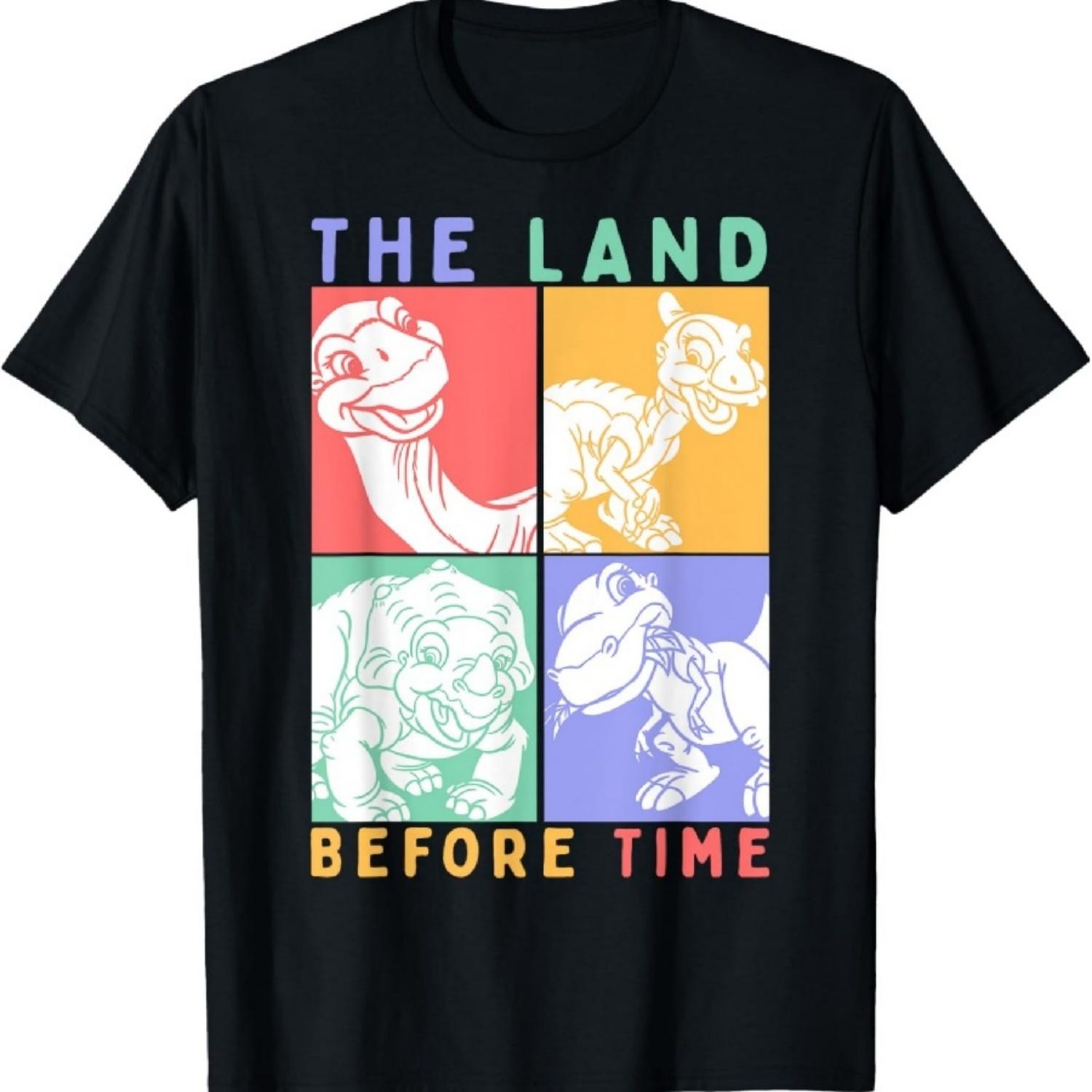 Земля до начала времён Пастельная футболка с динозаврами S