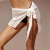 Beach Pareo Short Skirt Beach Scarf White For Summer