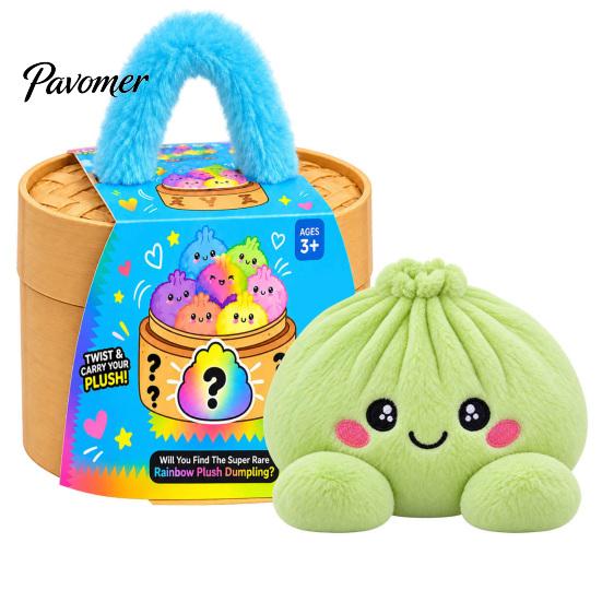 Cute Plush Steamed Bun Doll Big Mystery Dumpling Toy, Stuffed Pillow, Soft Kawaii Food Unique Novelty Gift for Birthday Cushion Home Office