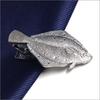 ISHOKUYA (Ishokuya) Angler Series Unique Fish Tie Clip, Tie Clip, Tie Bar, Flatfish