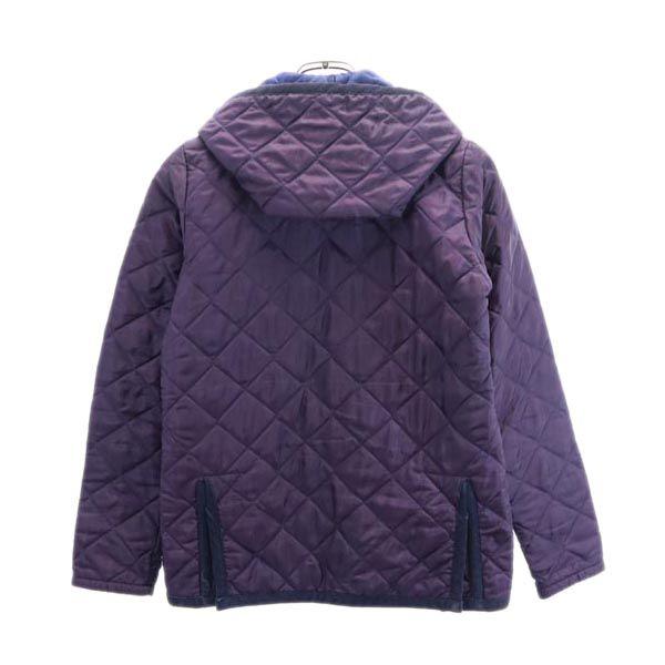 LAVENHAM Quilted Jacket 36 Purple Hood Women Used