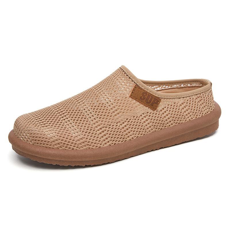 Shoes women's versatile summer new slippers women's comfortable and breathable outer wear one pedal women's shoes soft sole half drag