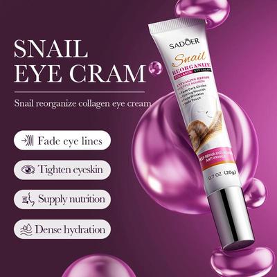 Sadoer Cremă de Ochi cu Colagen de Melc Anti Cearcăne Elimină Pungile de sub Ochi Hidratantă Fermă Ochi Frumoși Produse de Îngrijire a Pielii Ochilor
