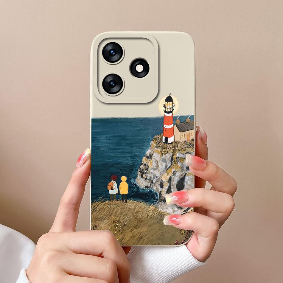 For Tecno Spark 10 Pro 10C Cases Cartoon Liquid Silicone Full Protection Cover For Tecno Spark10 4G 5G 10Pro 10 C Bumper Funda