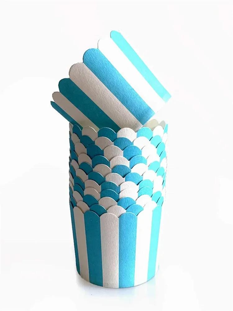 50 ks Pruhovaný papírový košíček do košíčku Nepromastitelný papír na obal košíčku Muffinový košíček Košíček na pečení Košíček na párty