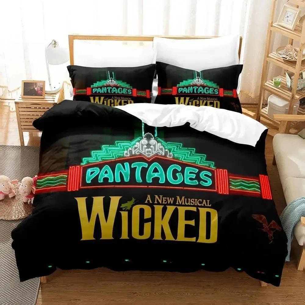 Wicked Musical Broadway Drama Bedding Set Single Twin Full Queen King Size Bed Set Aldult Kid Bedroom Duvetcover Sets 3D Print