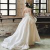 French Satin Main Wedding Dress Tube Top Trailing Temperament Going Out Dress Welcoming Engagement Travel Photography Super Fairy Dress Dress Women
