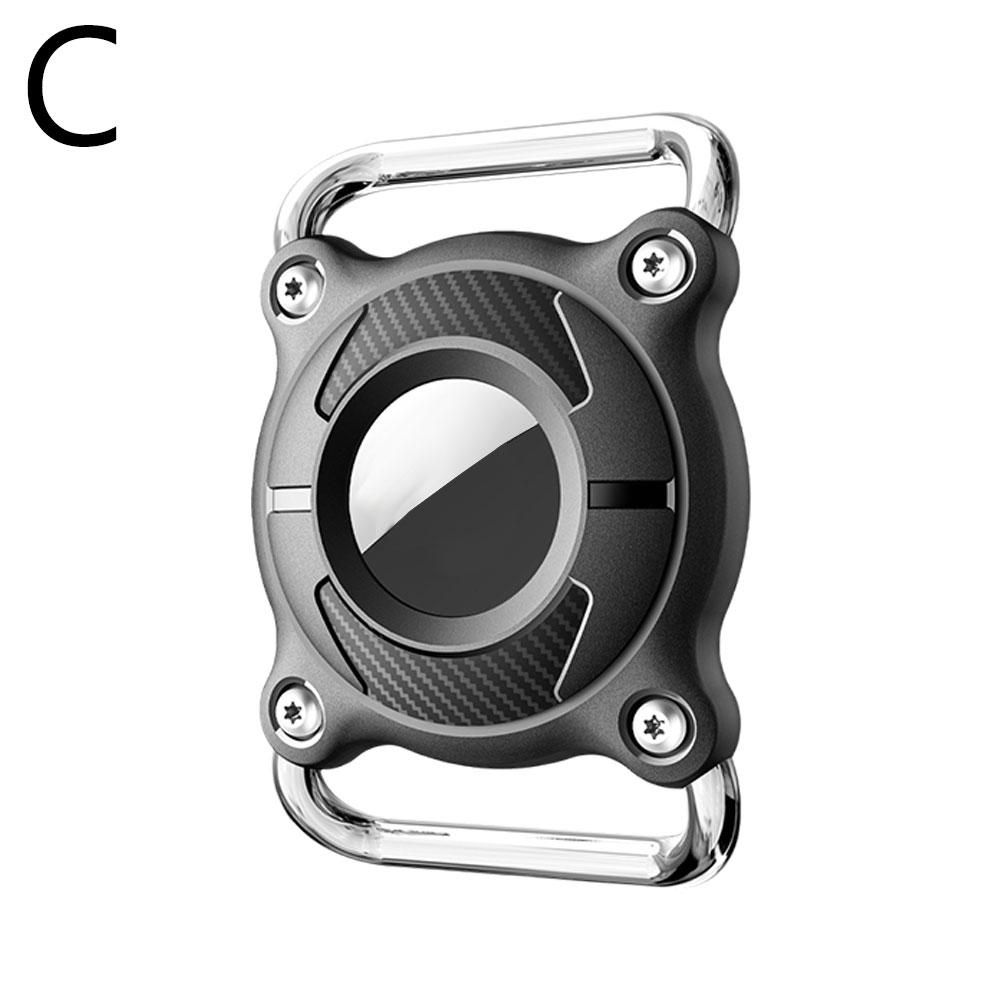 

для AirTag Металлический Защитный Чехол Ошейник для Собаки Кошки Ключ Питомца Для Air Оболочка Локатор Защитный N1E8 black-For AirTag