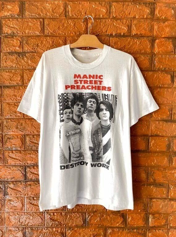 Manic Street Preachers Band White Color Full Size Shirt TT1682 M