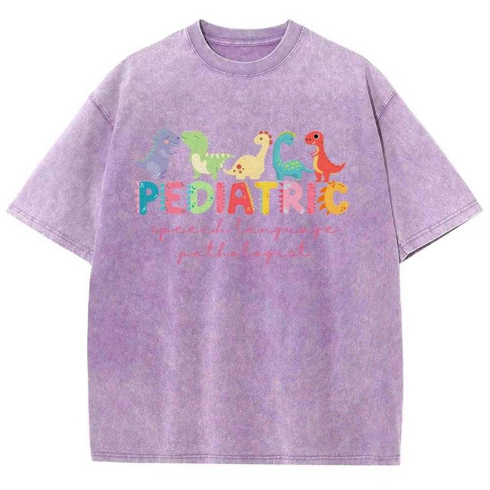 Summer Comfort Women's Wash T-Shirt Loose Oversized Cotton Short Sleeve Color Letter Print Cute Top Tee