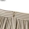 INCERUN Mens Striped Wide Leg Pants High Waist Button Loose Fit Casual Long Trousers