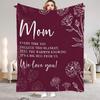 Blanket Mother's Letter to Daughter English Print Fluffy Flannel Blanket for Home Living Room Bedroom Decor New Year Gift