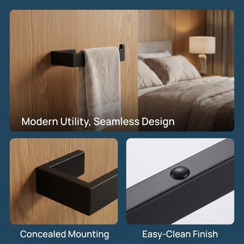 Stainless Steel Towel Rack Black Towel Bar Modern Toilet Paper Holder  Toilet Paper Holder