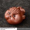 1Pcs Purple Clay Red Mud Tea Pet Bubble Fish Teaset Accessory Small Spitting Fish Table Ornament for Tea Ceremony