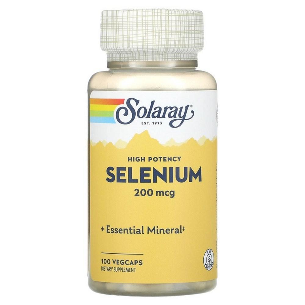 Solaray Selenium 200mcg Veggie Capsules 100 Tablets 1 pcs