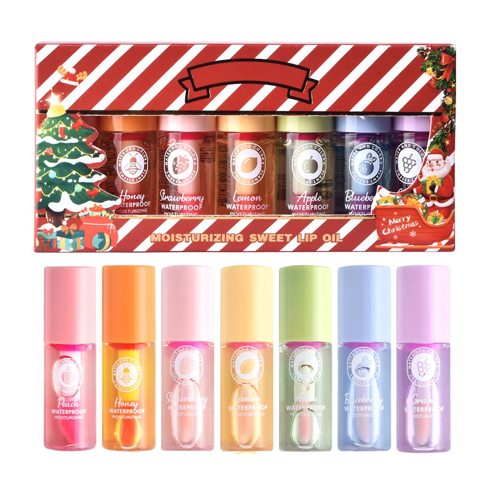 

Набор из 7 прозрачных масел для губ, меняющих цвет, Легкая нелипкая формула, Обогащен натуральными растительными экстрактами для ежедневного увлажнения One Size