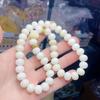White Jade Bodhi Beads & Double-Circled Lion Bracelet: Simple, Versatile, Fashionable, Unisex