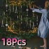 18 Stück Simulationsschneeflocken-Eisstreifen-Anhänger Dekorative DIY Weihnachts-Schneeflocken-Eiszapfen-Anhänger Elegant Transparent