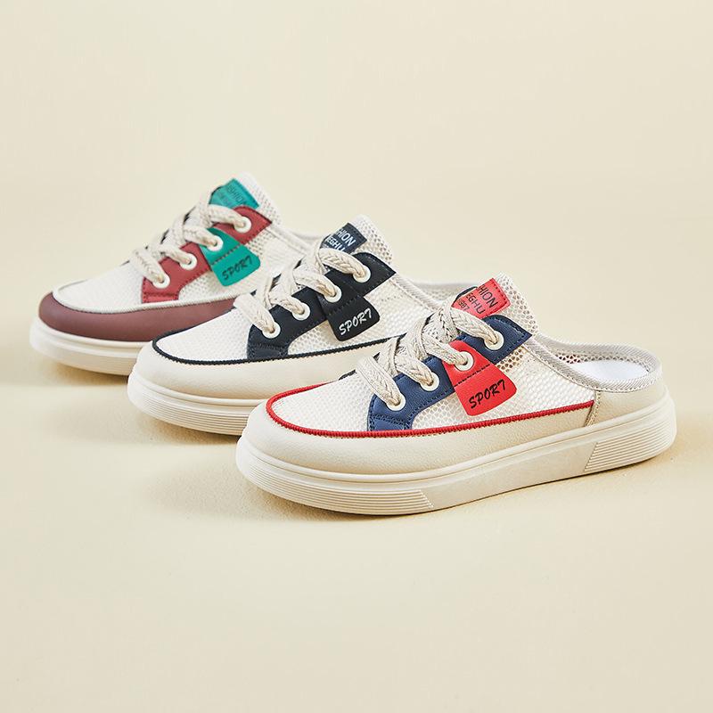 2025 summer little white shoes new female students thick-soled heightening mesh breathable casual board shoes KT283