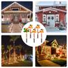 5Pcs Christmas Solar Lights Outdoor Lights Elk Design LED Christmas Garden Outdoor Lights Decorations for Home Festivals