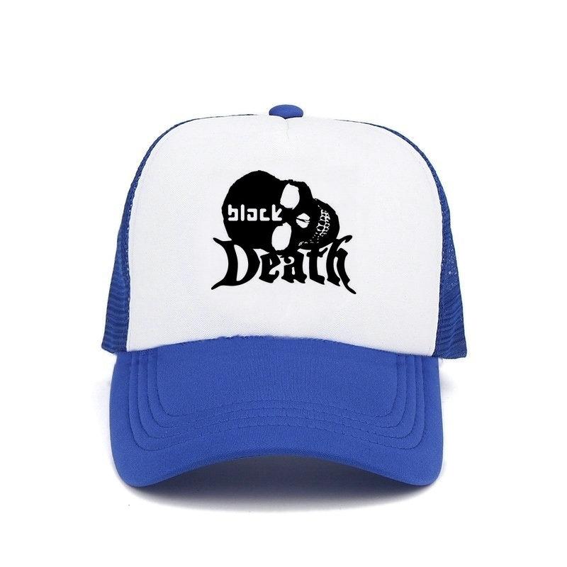 Der schwarze Tod-Sommerhut, mittelalterliches Leben, Überleben, Spiel, Hüte, Kappe, Unisex, gefallener Schädel, Trucker-Kappe, grausame Krankheit, Baseballkappe, YY462