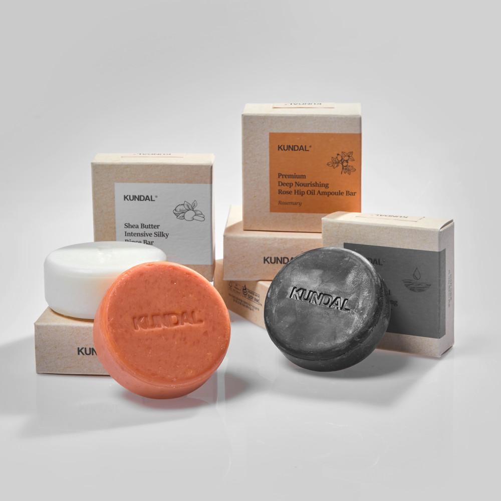 KUNDAL Shea Butter Intensive Silky Rinse Bar French Lavender 100g, Korean Cosmetics with Good Fragrance