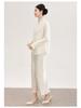3D Interwoven Wool Jacquard Ruffle Flare Sleeve Knit Top