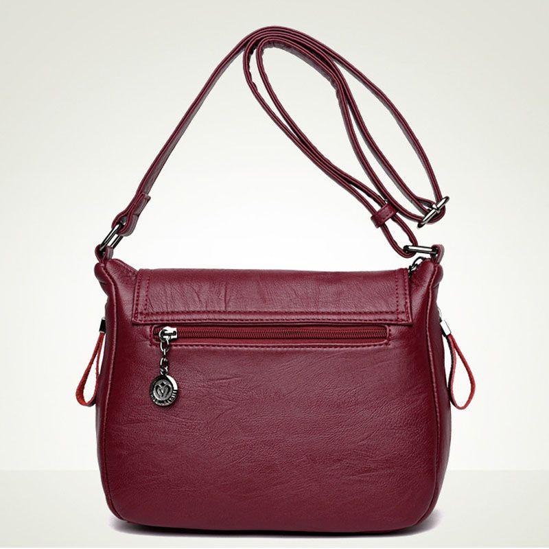 Stylish Women's Casual Shoulderbag Soft Pu Leather Handbag With Adjustable Strap