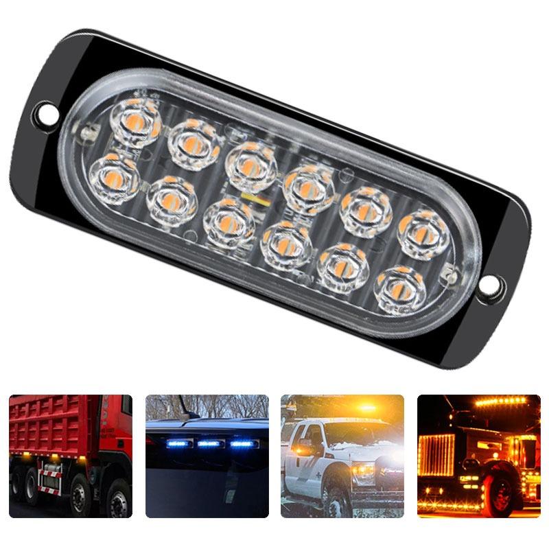 1/4PCS Auto Strobe Warnlicht Grill Blinkende Panne Notlicht Auto LKW Anhänger Leuchtfeuer Lampe LED Seitenlicht 12-24V