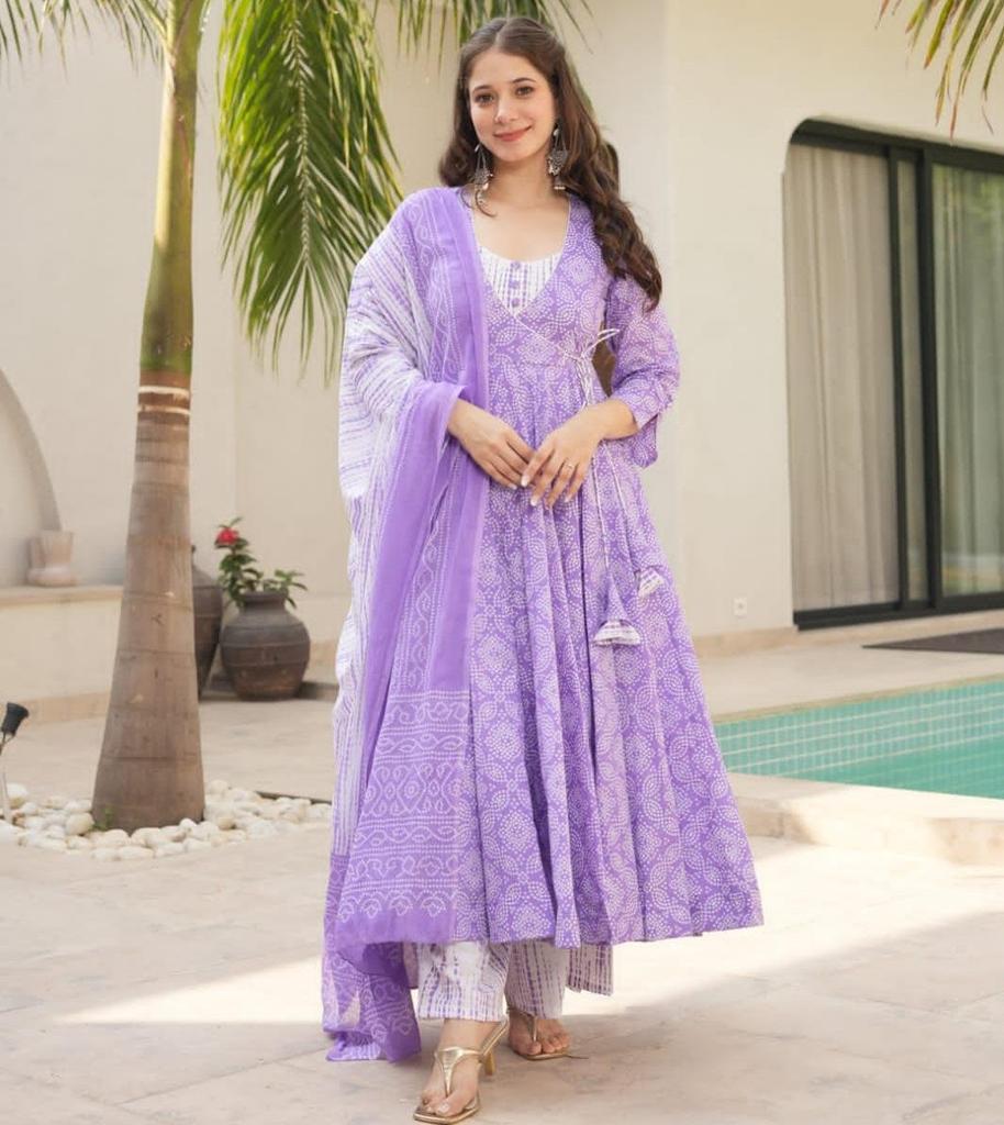 Women Designer Anarkali Kurta Pant Dupatta Set Indian Bollywood Top Tunic Kurti Salwar Suit