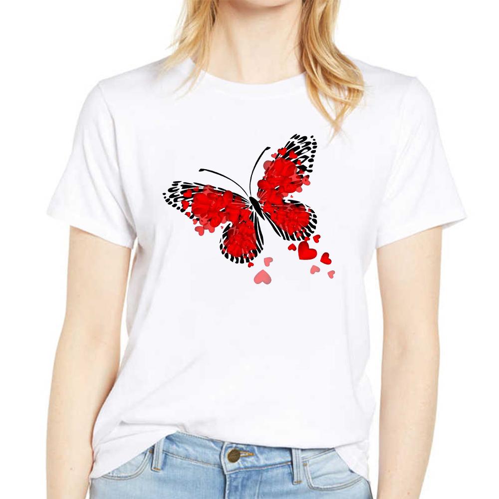 Womens Stylish Tee Lady T-Shirt White Tshirt Round Neck Casual Clothes Short Sleeves Simple Basic T-Shirt Cute Fashion Tops