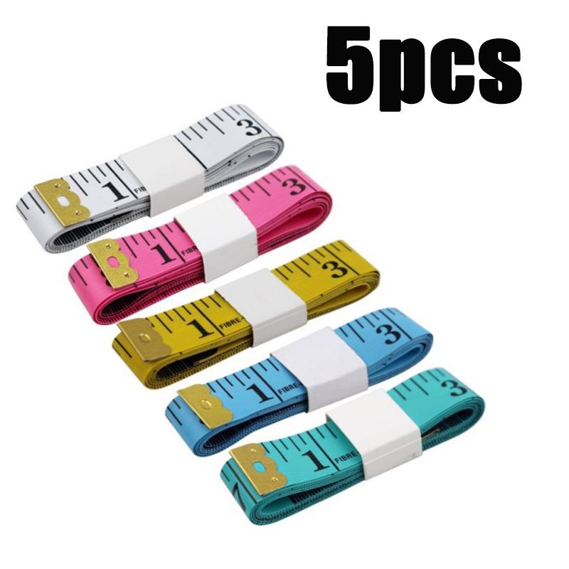 

5/10PC 1.5M Soft Sewing Ruler Body Measuring Clothing Ruler Durable Tailor Tape with Metal End Colorful Accurate Tape Kits