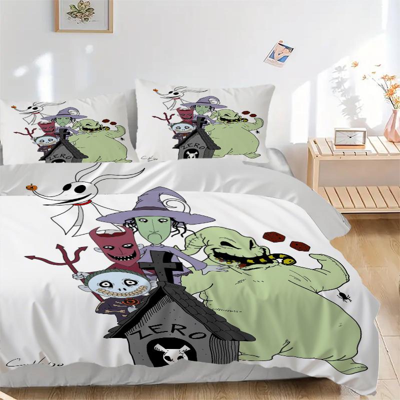3Pcs Halloween Monster Bedding Sets For All Sizes New 3D Printed Bed Cover Comforter Duvet Cover Pillowcase Bedroom Decoration