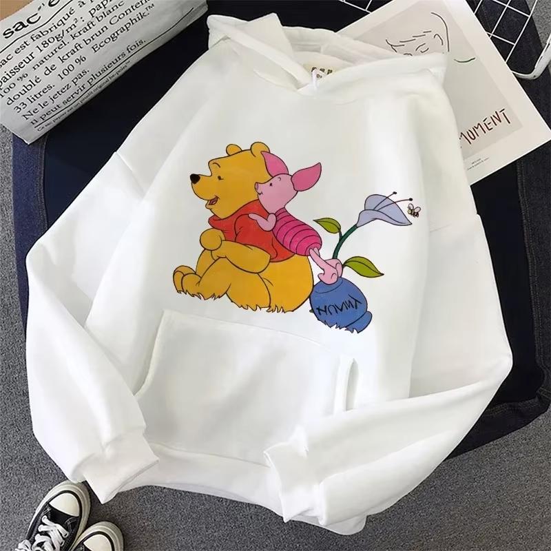 Disney Winnie The Pooh Anime Printed Hoodie Autumn Women's Long Sleeve Harajuku Top Y2k Men's Sweatshirt Streetwear Pullover
