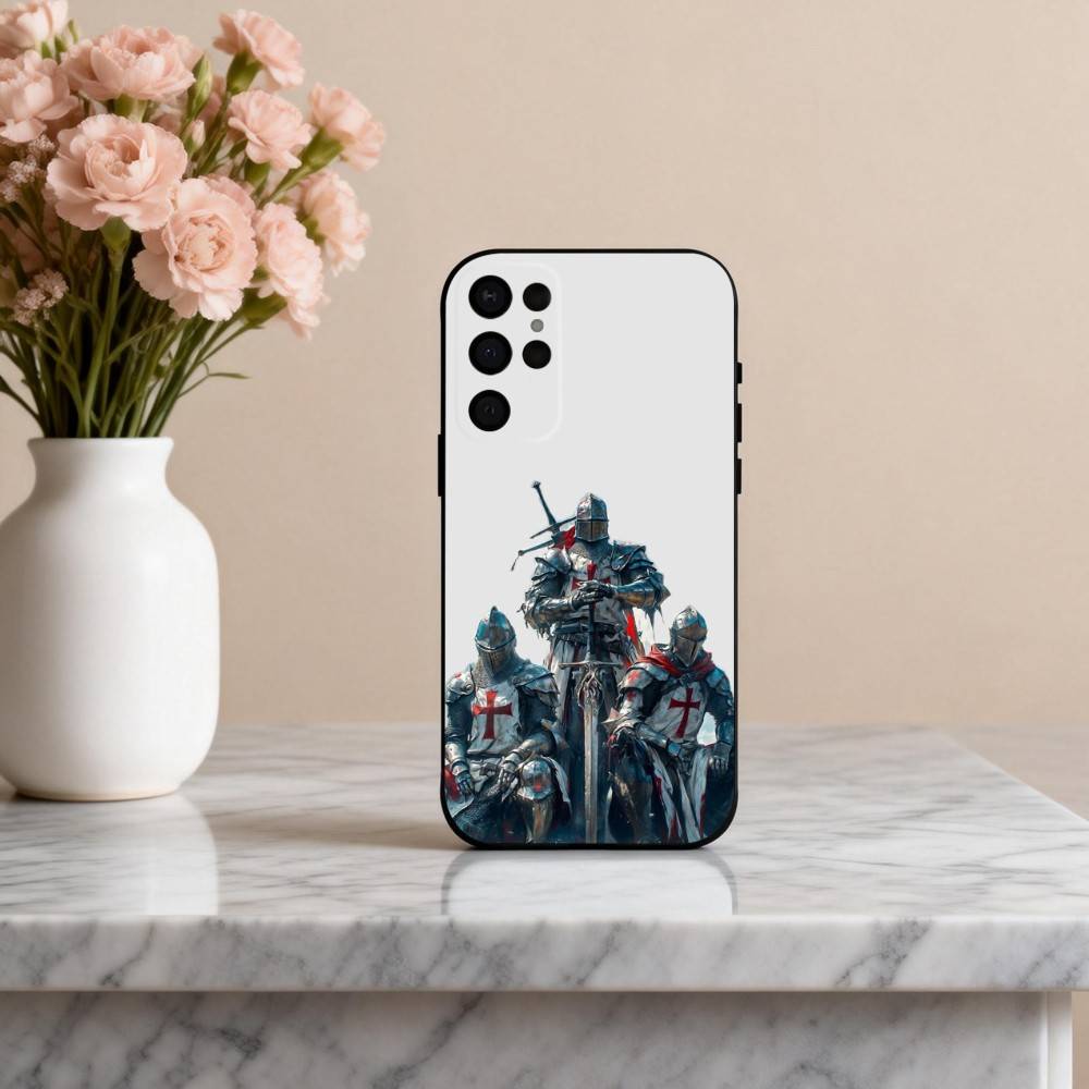 C-Crusaders-S T-Templar-R K-Knight Phone Case For Samsung S25,24,23,22,30,21,10,9,Ultra,Plus,Lite,FE,4,5 G Soft Black Case