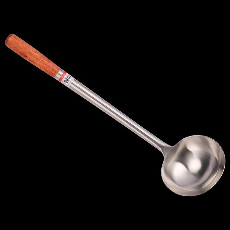 Stainless Steel Large Spatula for The Cafeteria, Wooden Handle, 1.5 Feet, Thickened and Lengthened Spatula, Chef's Wok, Wok, Strainer, Long Handle