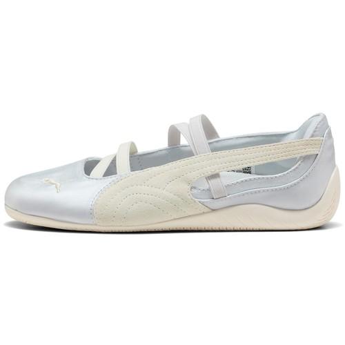 Puma Speedcat Ballet Silver Mist Warm White Satin 404383-03 Women's Size