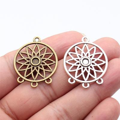 Dreamcatcher Connectors Pendants Antique Bronze Zinc Alloy Jewelry Making Accessory Assembly Style Earring Findings