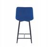 H1-FX velvet blue stool (black frame)