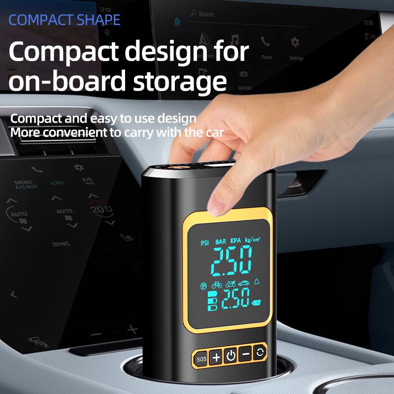 Wireless Air Pump 150psi Touch Screen Portable Electric Tire Inflator For Car Bicycle Motorcycle Mini Air Compressor Injector