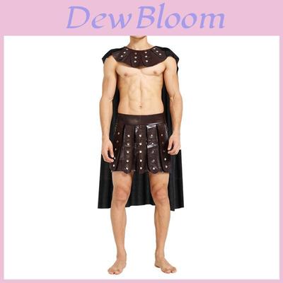 Stylish M-xl Ancient Roman Greek Male Warrior Costume For Cosplay Parties And Halloween