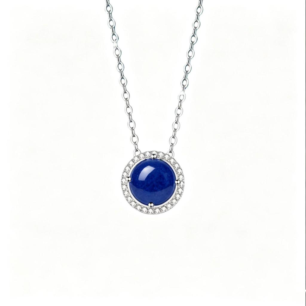 S925 Sterling Silver Natural Topaz December Birthstone Necklace, Simple Versatile Clavicle Chain
