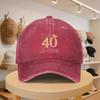 Unisexs th Birthday Baseball Cap with Golden Crown  Number Adjustable Unisex Duckbill Hat for Spring Autumn Travel Beach